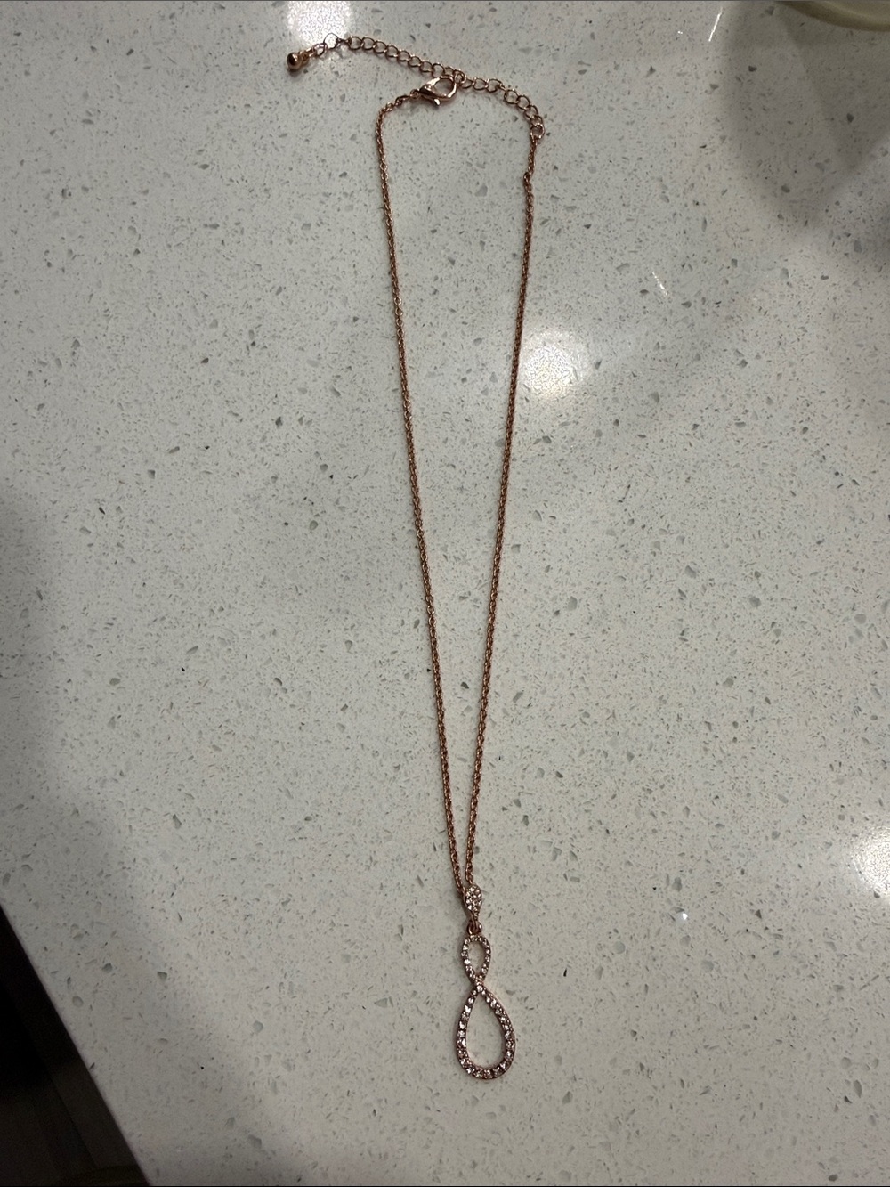 Delicate Rose Gold Infinity Pendant Necklace for Women